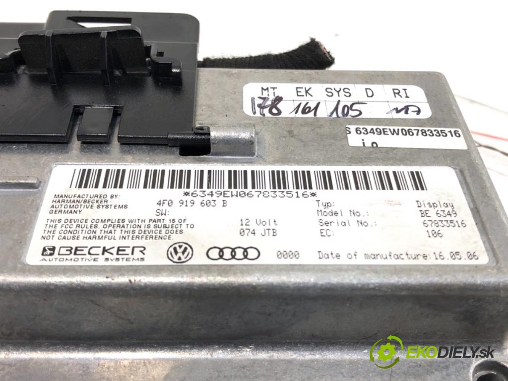 AUDI A6 C6 sedan 2006 103 kW 2.0 TDI 1968 Dislpej 4F0919603B (Prístrojová doska)