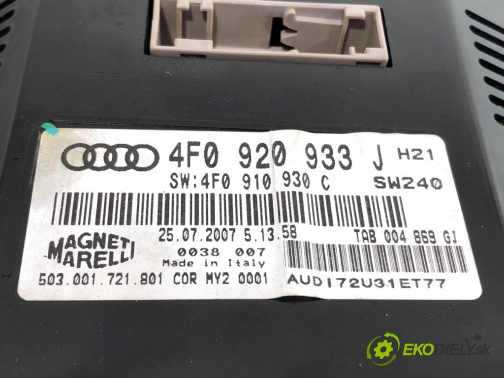 AUDI A6 C6 sedan 2006 103 kW 2.0 TDI 1968 Prístrojovka 4F0920933J (Prístrojová doska)