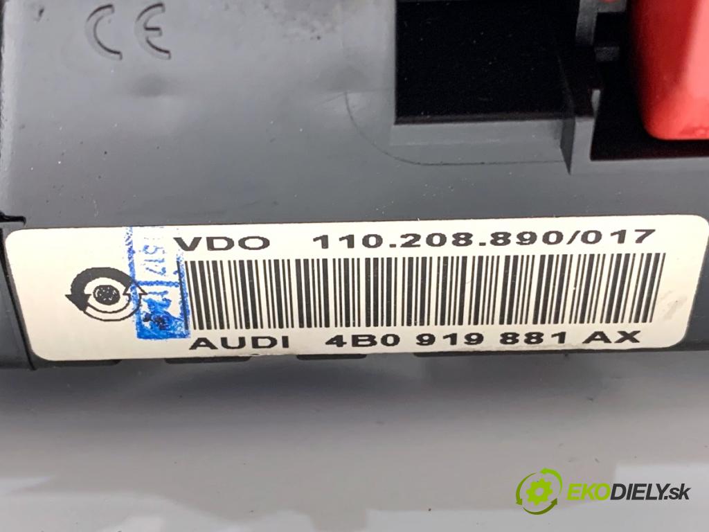 AUDI A6 C5 sedan 1999 121 kW 2.4 quattro 2393 Prístrojovka 4B0919881AX (Prístrojová doska)