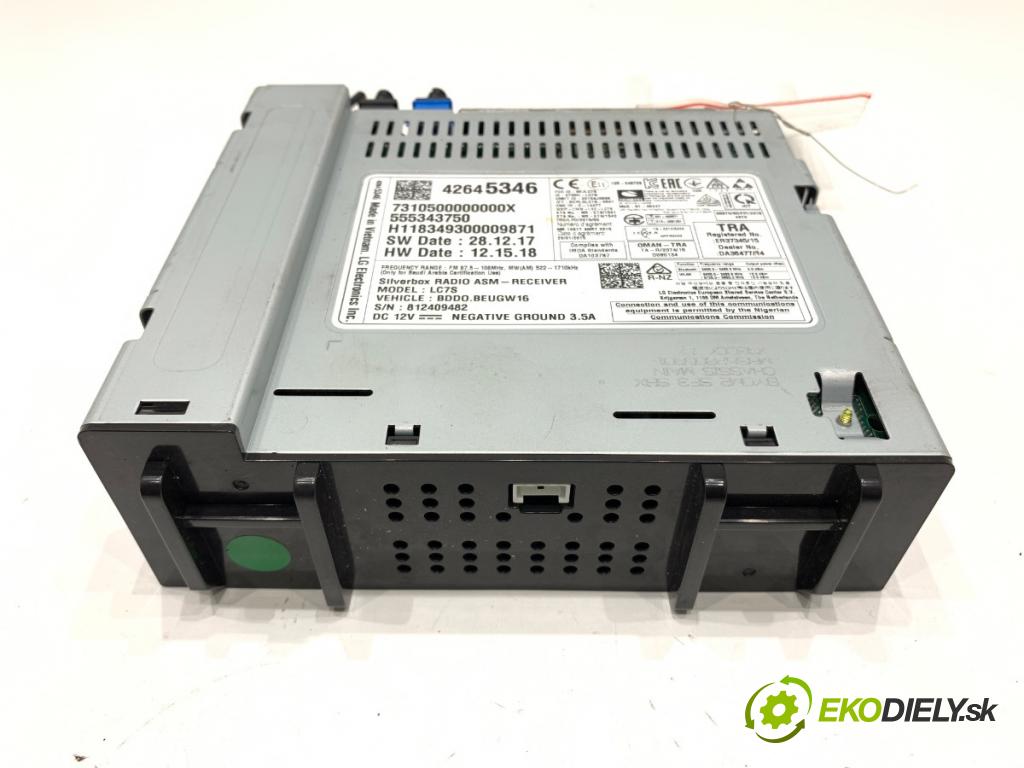 OPEL ASTRA K liftback 2019 110 kW 1.4 Turbo (68) 1399 RADIO 42645346 (Audio zariadenie)