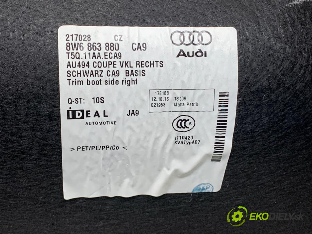 AUDI A5 F5 coupe 2017 140 kW 2.0 TDI 1968 ča kufra pravý 8W6863880