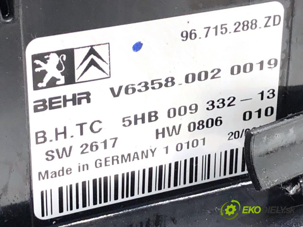 CITROEN C5 III Kombi 2012 120 kW 2.0 HDi 165 1997 Panel ovládania kúrenia 96715288ZD (Prepínacie páčky pod volantom)