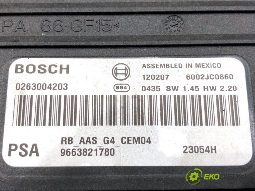 CITROEN C5 III Kombi 2012 120 kW 2.0 HDi 165 1997 Modul PDC 9663821780 (Riadiaca jednotka ostatné)