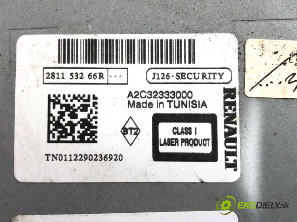 RENAULT SCENIC III nadwozie wielkoprzestrzenne (MPV) 2012 81 kW 1.6 16V (JZ0U, JZ1B) 1598 RADIO 281153266R (Audio zariadenie)