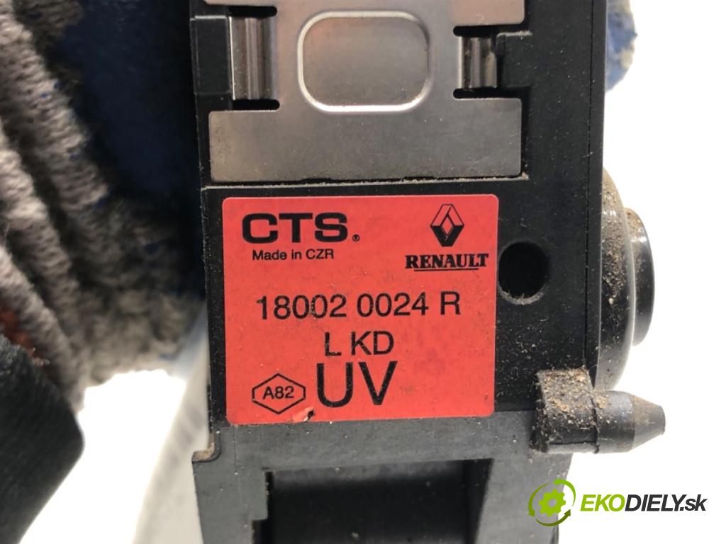 RENAULT SCENIC III nadwozie wielkoprzestrzenne (MPV) 2012 81 kW 1.6 16V (JZ0U, JZ1B) 1598 Potenciometer plynu 180020024R (Potenciometer plynového pedálu)