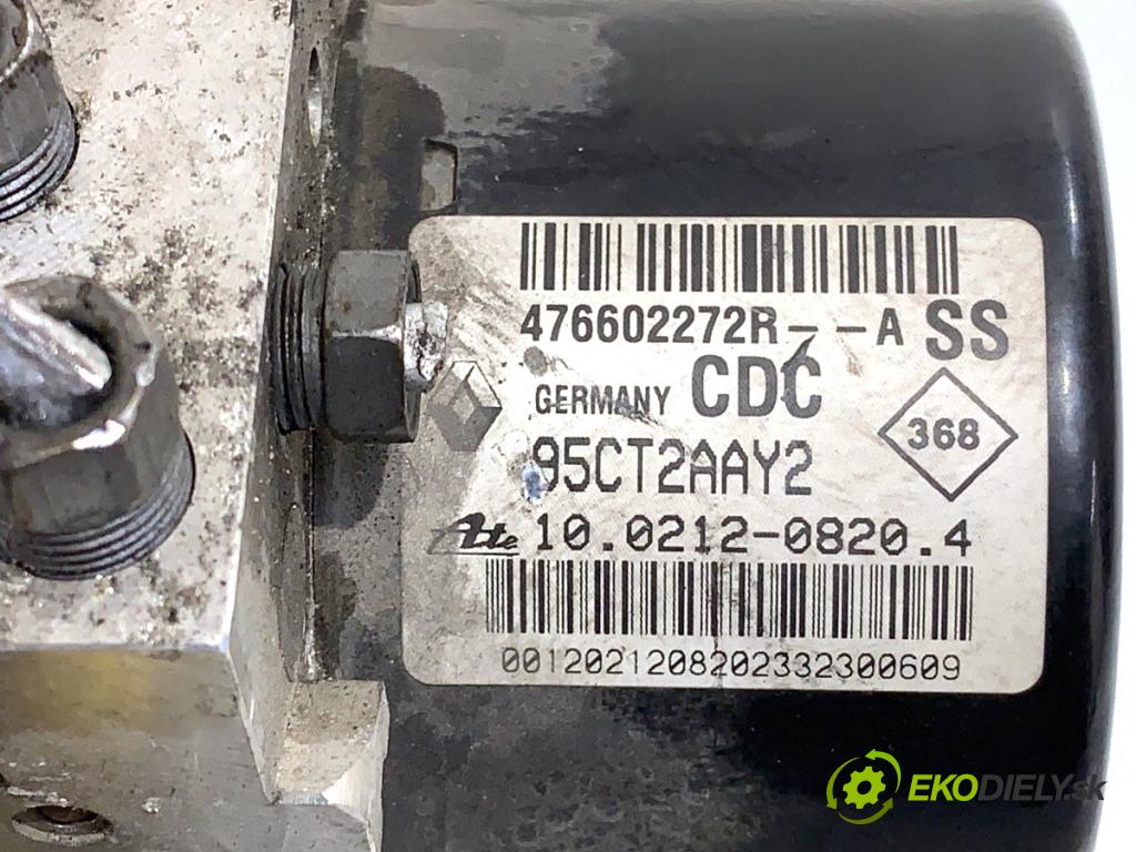 RENAULT SCENIC III nadwozie wielkoprzestrzenne (MPV) 2012 81 kW 1.6 16V (JZ0U, JZ1B) 1598 Pumpa ABS 476602272R (Pumpa ABS)