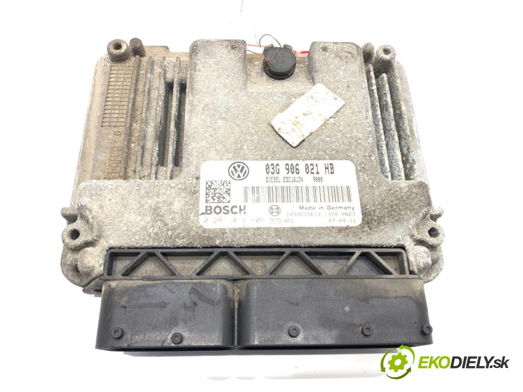 VW GOLF V liftback 2007 77 kW 1.9 TDI 1896 riadiaca jednotka Motor 03G906021HB 0281013606 (Riadiaca jednotka)