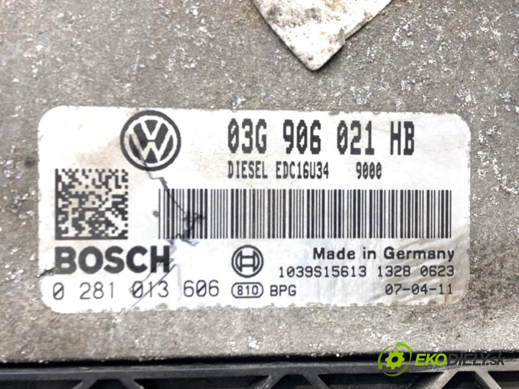 VW GOLF V liftback 2007 77 kW 1.9 TDI 1896 riadiaca jednotka Motor 03G906021HB 0281013606 (Riadiaca jednotka)