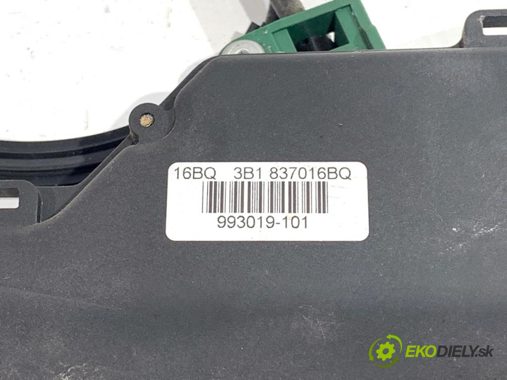 VW POLO IV 9N liftback 2003 47 kW 1.2 12V 1198 zámok dveře pravý přední část 3B1837016BQ