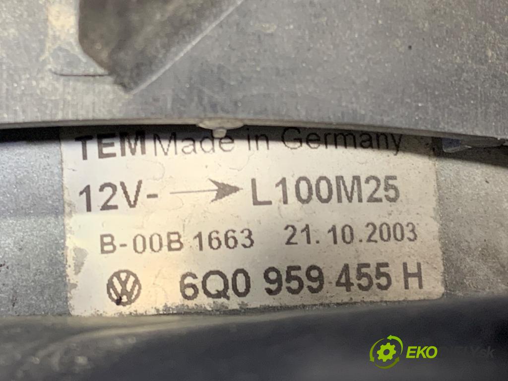 VW POLO IV 9N liftback 2003 47 kW 1.2 12V 1198 Ventilátor chladiča 6Q0959455H (Ventilátor)