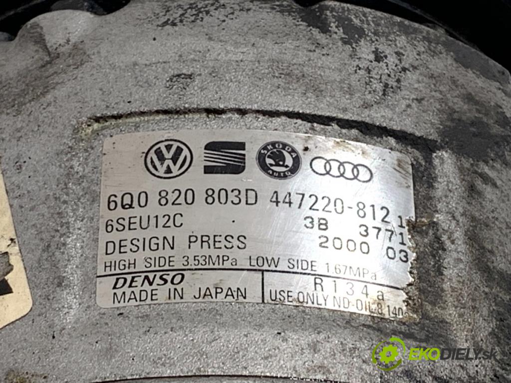 VW POLO IV 9N liftback 2003 47 kW 1.2 12V 1198 Kompresor klimatizácie 6Q0820803D (Kompresor klimatizácie)
