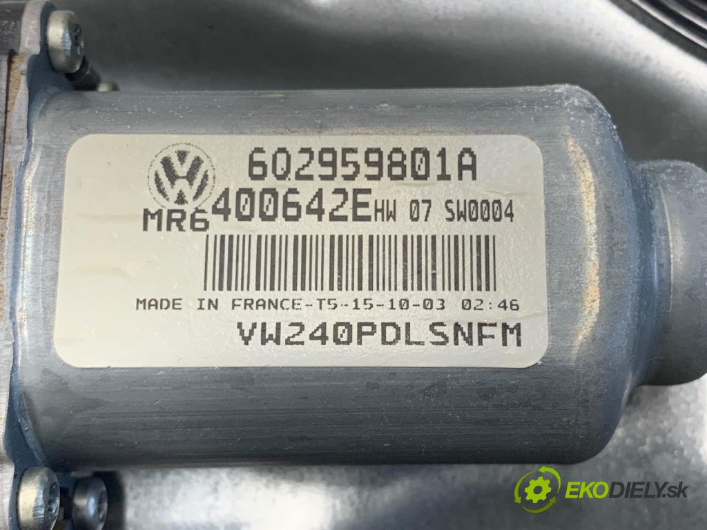 VW POLO IV 9N liftback 2003 47 kW 1.2 12V 1198 Mechanizmus okna pravy predný 6Q2959801A