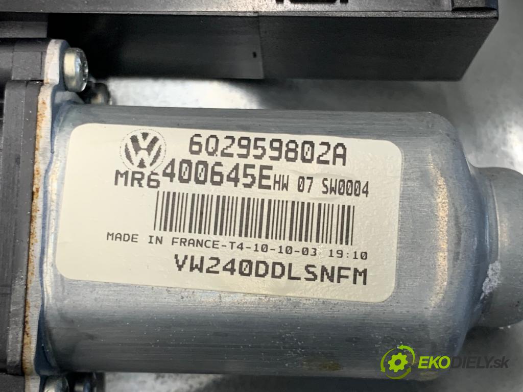 VW POLO IV 9N liftback 2003 47 kW 1.2 12V 1198 Mechanizmus okna ľavy predný 6Q2959802A