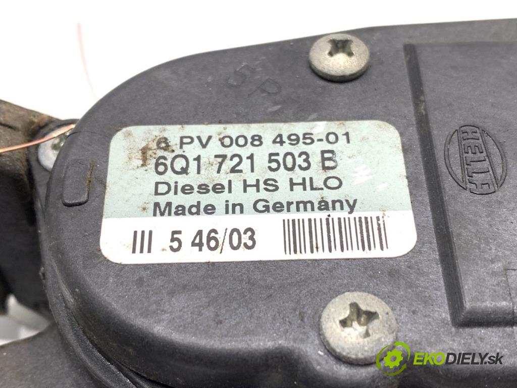 VW GOLF IV Kombi 2004 74 kW 1.9 TDI 1896 Potenciometer plynu 6Q1721503B (Potenciometer plynového pedálu)