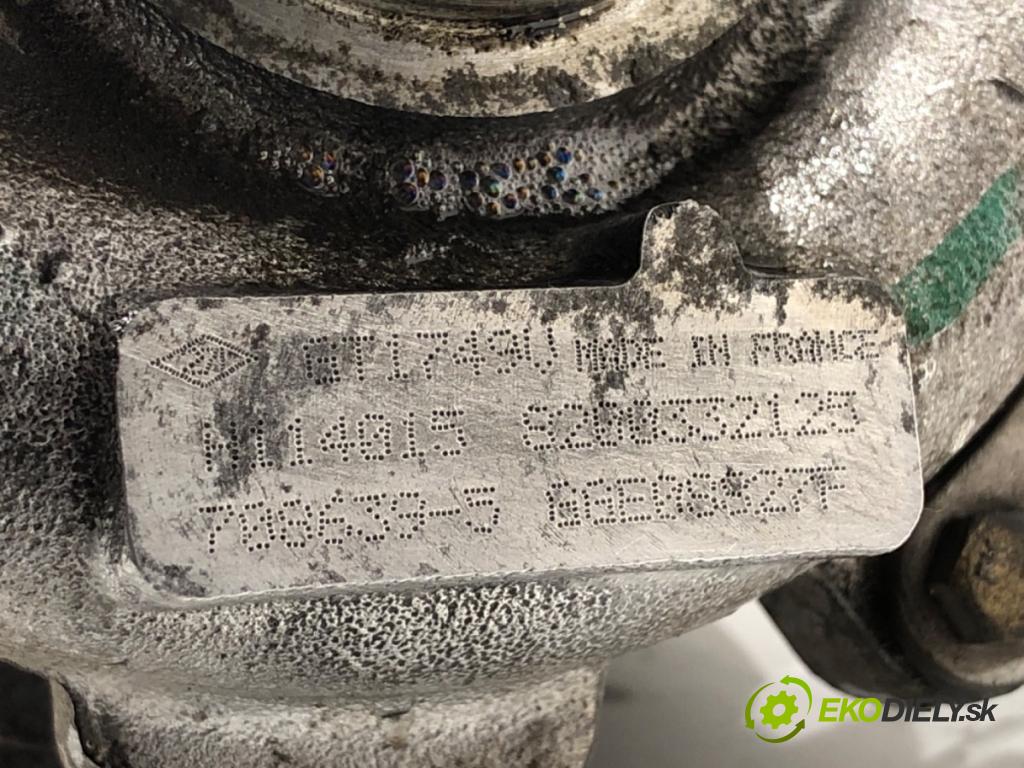 RENAULT SCÉNIC II nadwozie wielkoprzestrzenne (MPV) 2003 88 kW 1.9 dCi (JM0G, JM12, JM1G, JM2C) 1870 turbo 8200332125 (Kompletní turbodmychadlo)