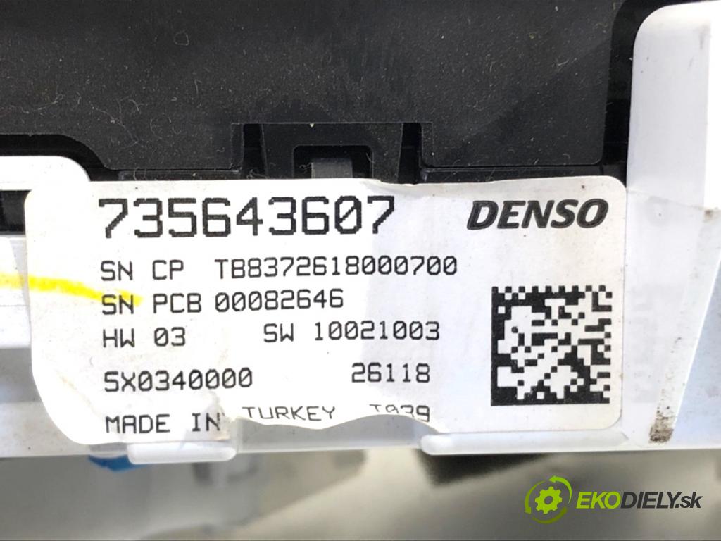 FIAT TIPO Kombi 2018 70 kW 1.4 (356WXA1B) 1368 Panel ovládania kúrenia 735643607 (Prepínacie páčky pod volantom)