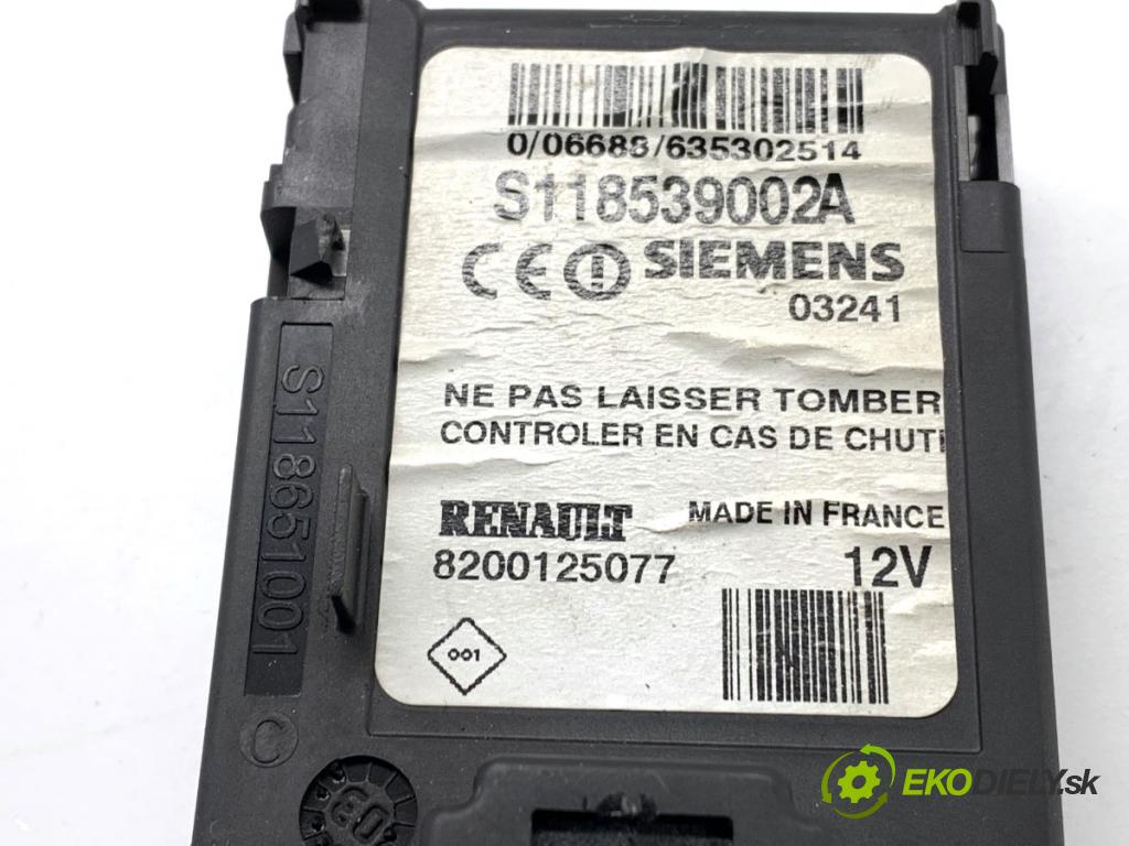 RENAULT SCÉNIC II nadwozie wielkoprzestrzenne (MPV) 2003 83 kW 1.6 (JM0C, JM0J, JM1B) 1598 spinačka čítač KART 8200125077 (Spínacia skrinka)
