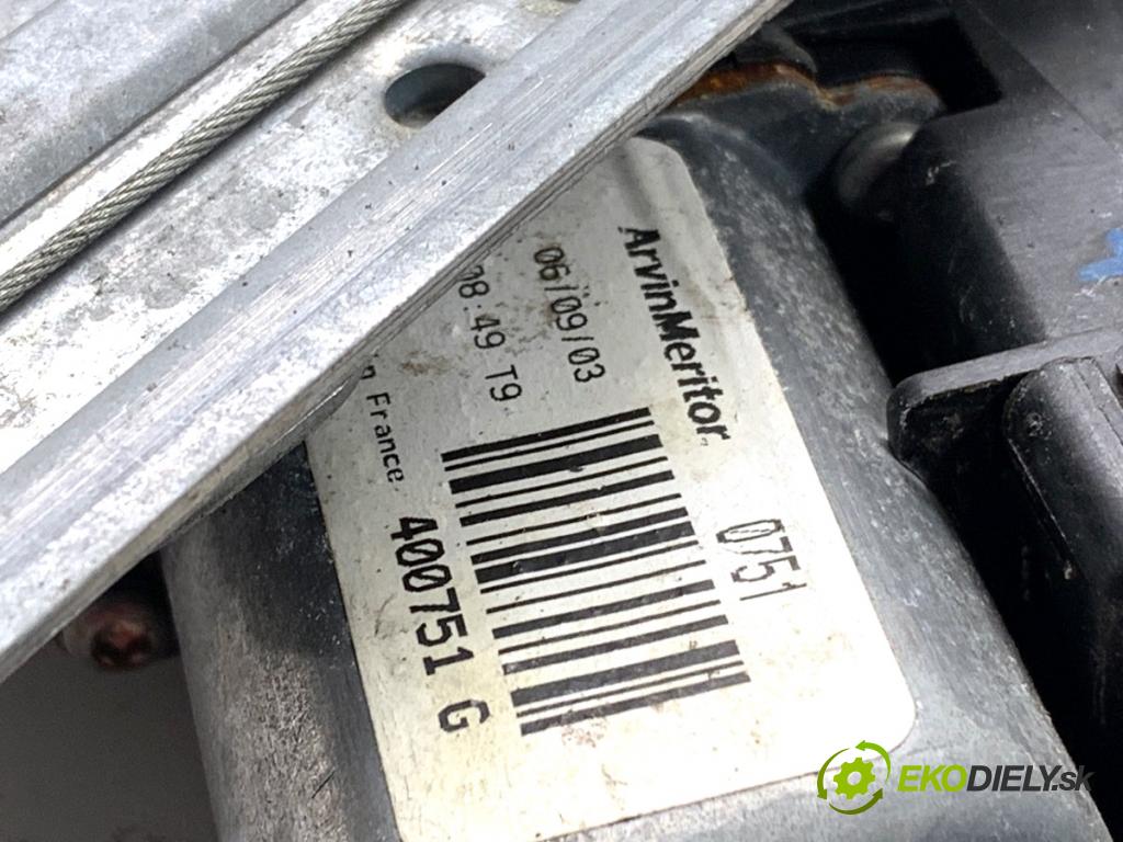 RENAULT SCÉNIC II nadwozie wielkoprzestrzenne (MPV) 2003 83 kW 1.6 (JM0C, JM0J, JM1B) 1598 Mechanizmus okna ľavy zad