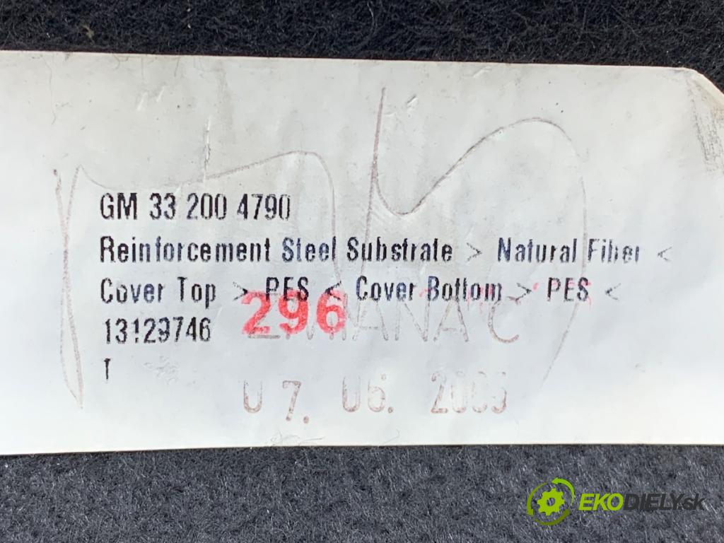OPEL ASTRA H liftback 2007 66 kW 1.3 CDTI (L48) 1248 Pláto zad 332004790