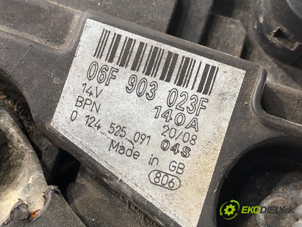 VW TOURAN nadwozie wielkoprzestrzenne (MPV) 2005 77 kW 1.9 TDI 1896 Alternátor 06F903023F (Alternátor)