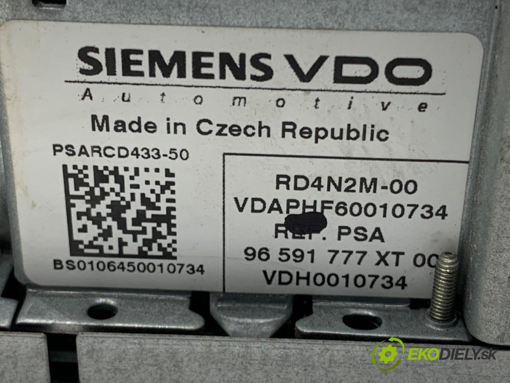CITROEN C4 PICASSO I nadwozie wielkoprzestrzenne (MPV) 2007 80 kW 1.6 HDi 1560 RADIO 96591777XT00 (Audio zariadenie)