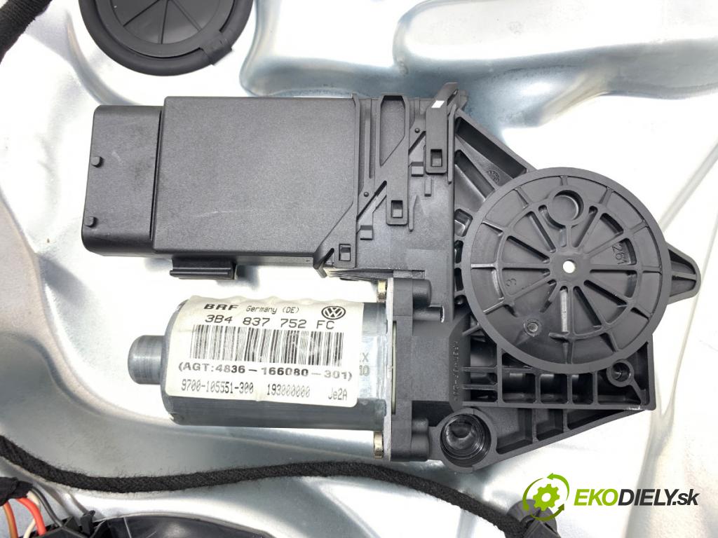 VW PASSAT B5 FL Kombi 2002 96 kW 1.9 TDI 1896 Mechanizmus okna pravy predný 3B4837752FC