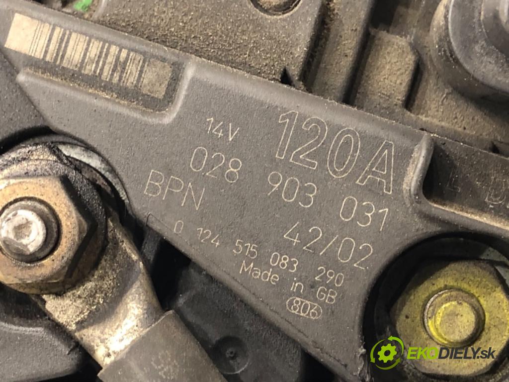 VW PASSAT B5 FL Kombi 2002 96 kW 1.9 TDI 1896 Alternátor 028903031 (Alternátor)