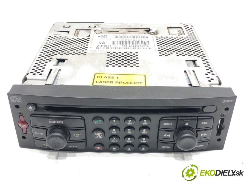 PEUGEOT 807 nadwozie wielkoprzestrzenne (MPV) 2004 94 kW 2.2 HDi 2179 RADIO 14000706XT (Audio zariadenie)