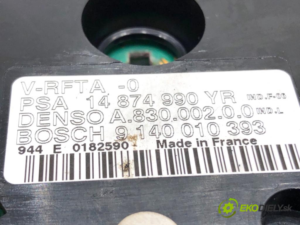 PEUGEOT 807 nadwozie wielkoprzestrzenne (MPV) 2004 94 kW 2.2 HDi 2179 Panel ovládania kúrenia 14874990YR (Prepínacie páčky pod volantom)