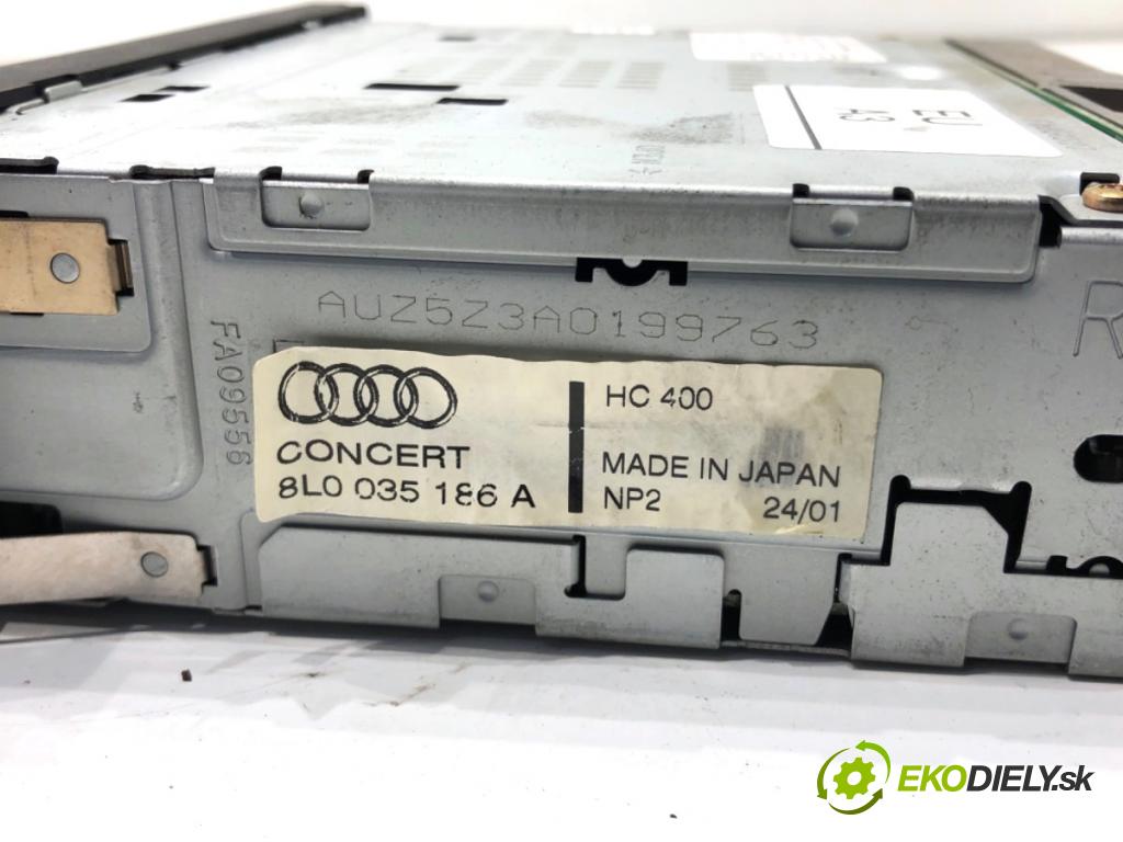 AUDI A3 8L liftback 2001 96 kW 1.9 TDI quattro 1896 RADIO 8L0035186A (Audio zariadenie)