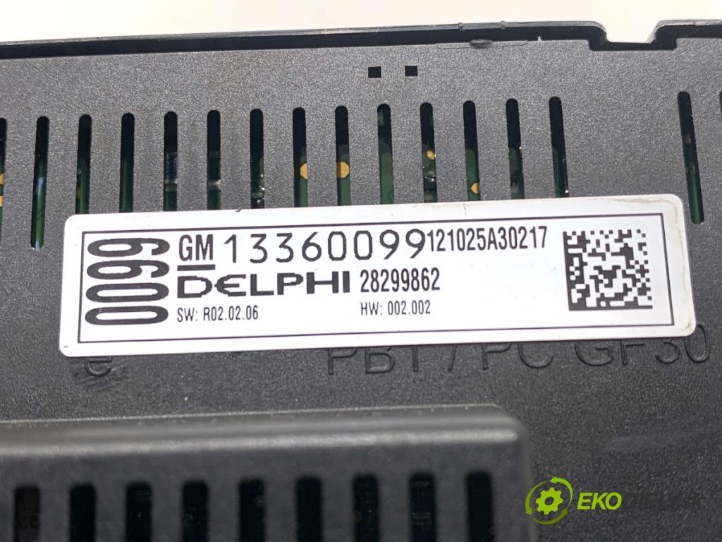 OPEL ASTRA J liftback 2012 103 kW 1.4 Turbo (68) 1364 Panel ovládania kúrenia 13360099 (Prepínacie páčky pod volantom)