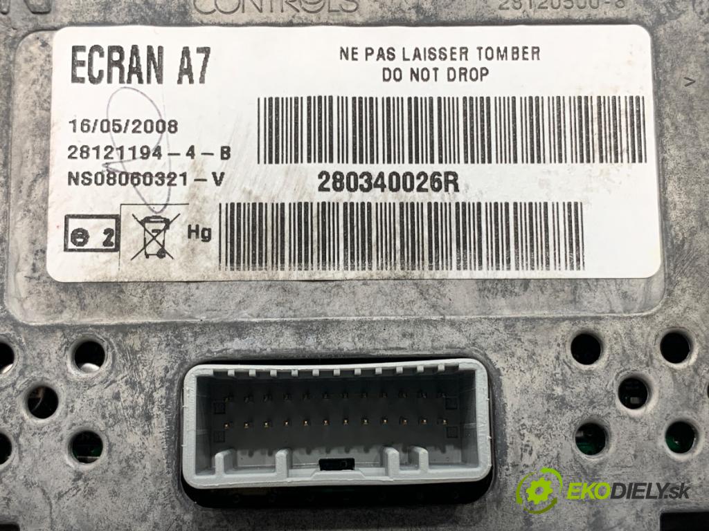 RENAULT LAGUNA III Kombi 2008 81 kW 1.5 dCi (KT0A, KT0R, KT02) 1461 Dislpej 280340026R (Prístrojová doska)