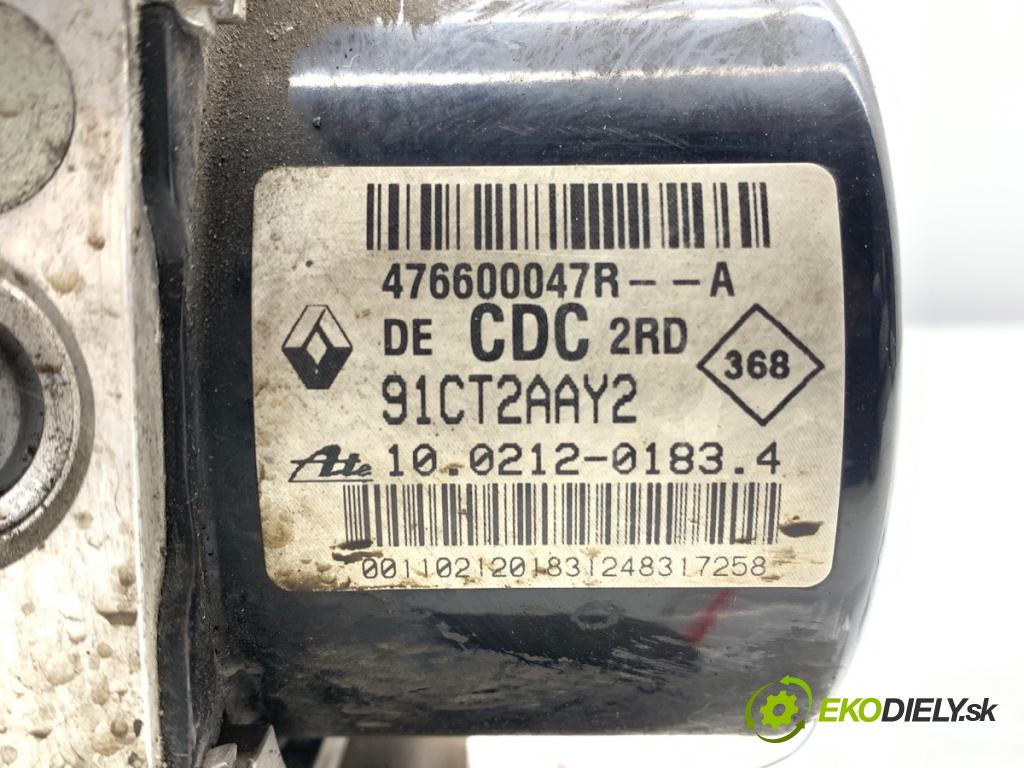 RENAULT LAGUNA III Kombi 2008 81 kW 1.5 dCi (KT0A, KT0R, KT02) 1461 Pumpa ABS 476600047R (Pumpa ABS)