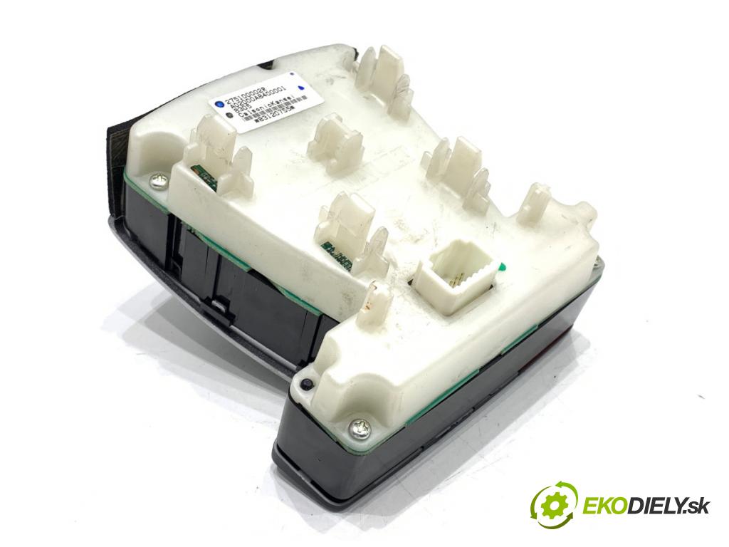 RENAULT LAGUNA III Kombi 2008 81 kW 1.5 dCi (KT0A, KT0R, KT02) 1461 Panel ovládania kúrenia 275100002R (Prepínacie páčky pod volantom)