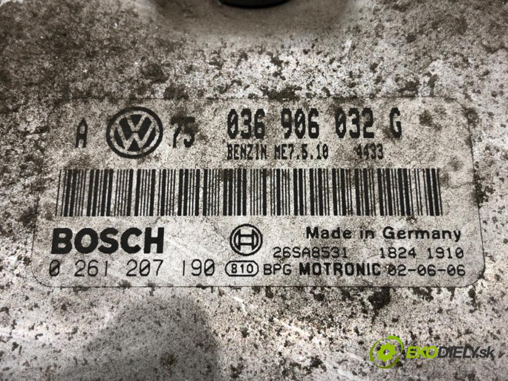 VW GOLF IV liftback 2002 55 kW 1.4 16V 1390 řídící jednotka motora 036906032G (Řídicí jednotka)
