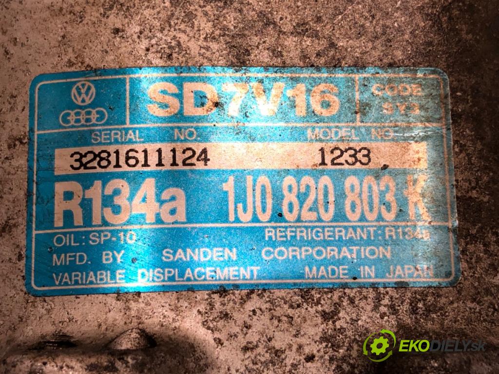 VW GOLF IV liftback 2002 55 kW 1.4 16V 1390 Kompresor klimatizácie 1J0820803K (Kompresor klimatizácie)