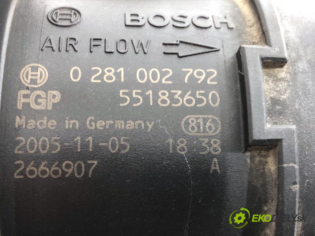 FIAT GRANDE PUNTO liftback 2005 55 kW 1.3 D Multijet 1248 Váha vzduchu 55183650 0281002792 (Váha vzduchu)