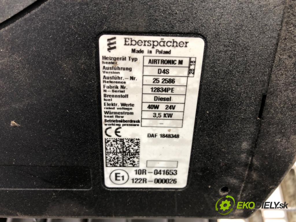 DAF XF Ciągnik siodłowy 2016 340 kW FT 460 340 kW [462 KM] olej napędowy 2012 - 2022 12900 Vyhrievanie PARKOVISKO: Webasto 1848348