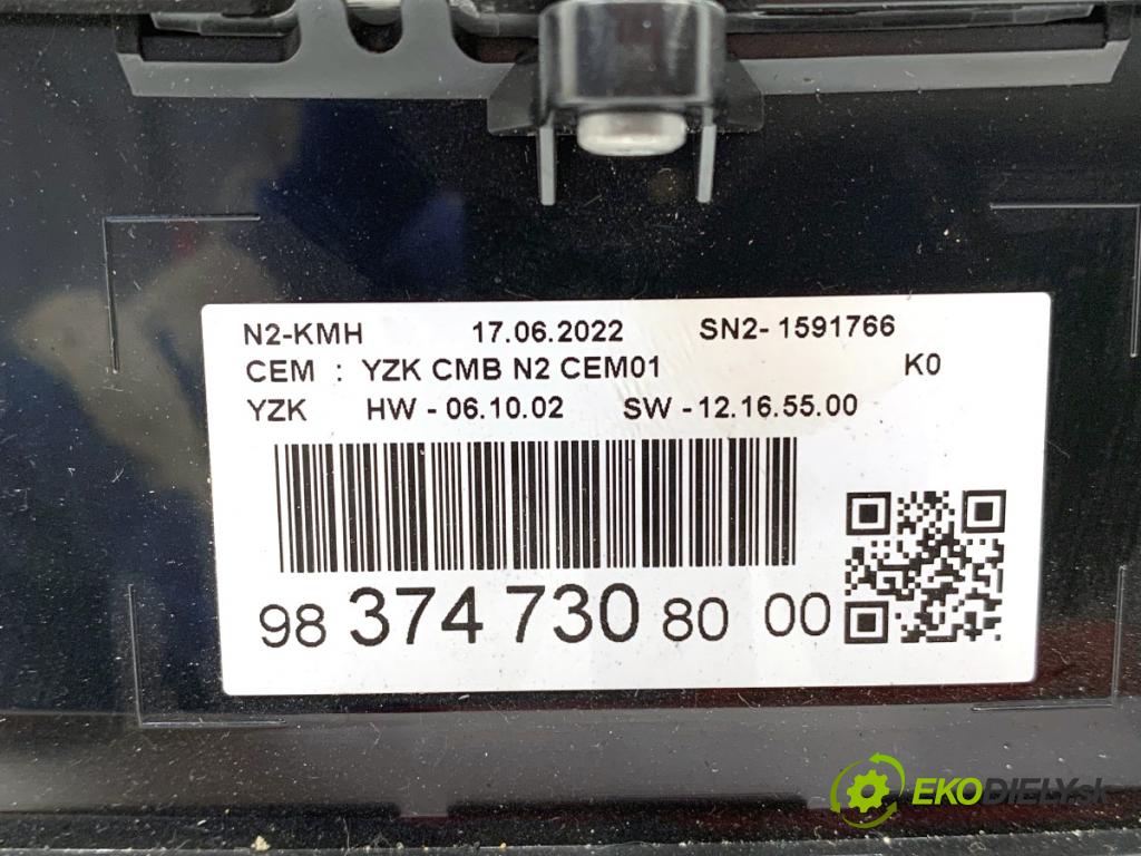 OPEL VIVARO C Autobus 2022 88 kW 1.5 1499 Prístrojovka 9837473080 (Prístrojová doska)