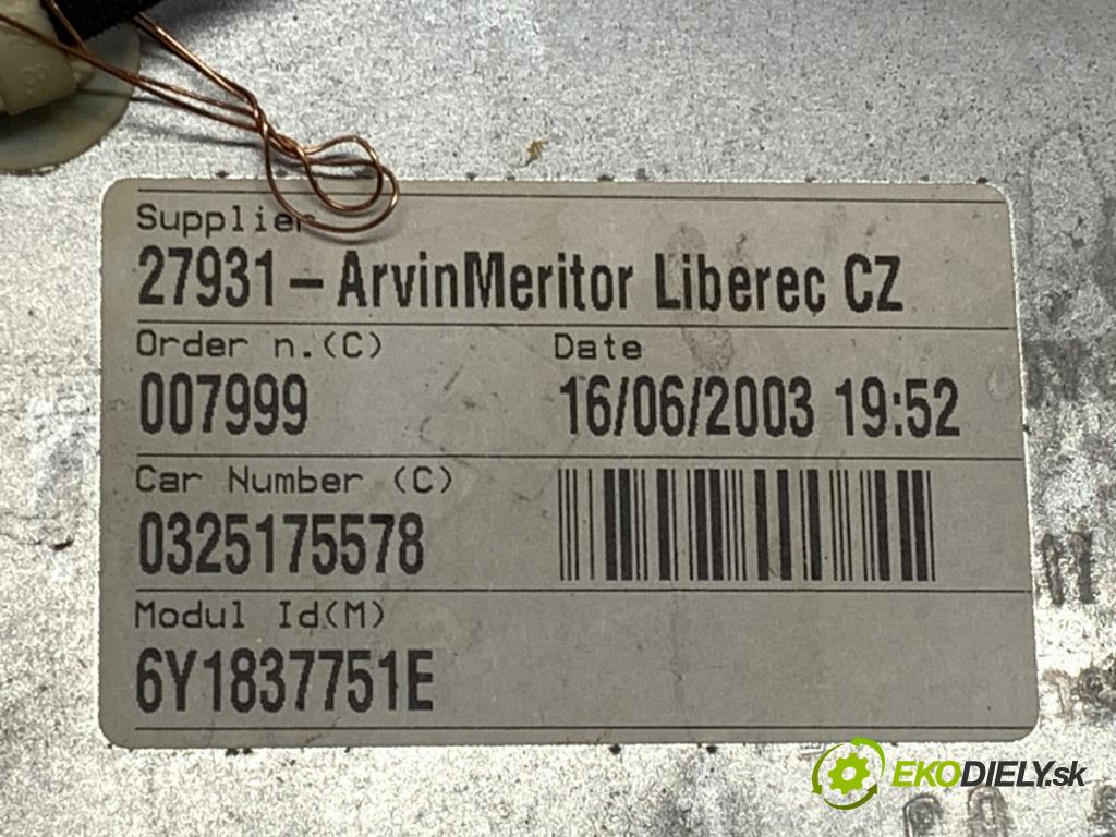 SKODA FABIA I Kombi 2003 47 kW 1.9 SDI 1896 Mechanizmus okna ľavy predný 6Y1837751E