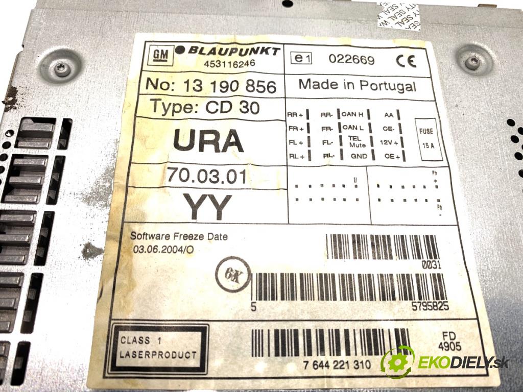 OPEL ZAFIRA B nadwozie wielkoprzestrzenne (MPV) 2006 88 kW 1.9 CDTI (M75) 1910 RADIO 13190856 (Audio zariadenie)