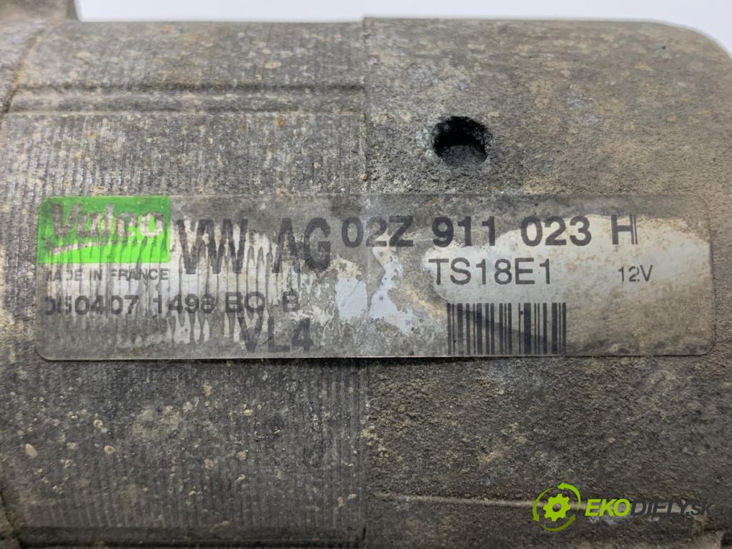 VW GOLF V liftback 2007 77 kW 1.9 TDI 1896 startér 02Z911023H (Startér)