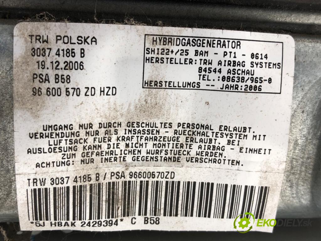 CITROEN C4 PICASSO I nadwozie wielkoprzestrzenne (MPV) 2007 103 kW 2.0 i 16V 1997 AirBag koleno: 96600570ZD