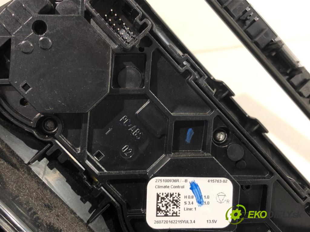 RENAULT CLIO V liftback 2020 74 kW 1.0 TCe 100 (B7MT) 999 Panel ovládania kúrenia 275100936R (Prepínacie páčky pod volantom)