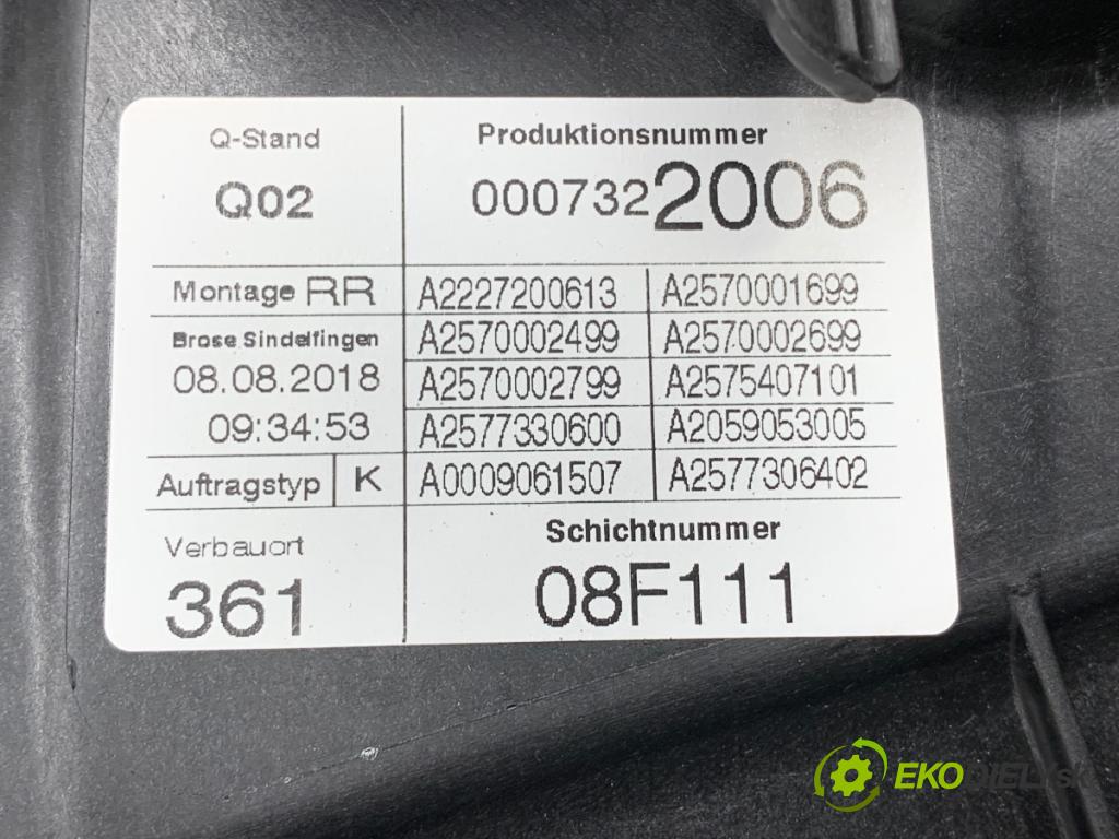 MERCEDES-BENZ CLS coupe 2018 320 kW AMG CLS 53 EQ Boost 4-matic+ (257.361) 2999 Mechanizmus okna pravy zad