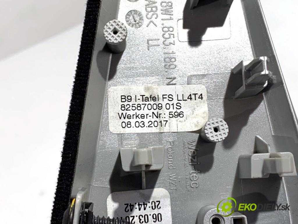 AUDI A4 B9 Kombi 2017 140 kW 2.0 TDI quattro 1968 lišty kryt 8W1853190A 8W1853189N (Lišta)