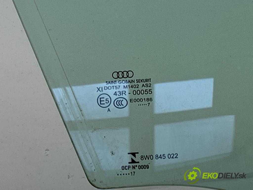AUDI A4 B9 Kombi 2017 140 kW 2.0 TDI quattro 1968 Okno Dvere predný pravá DVOJNÁSOBNÝ: 8W0845022