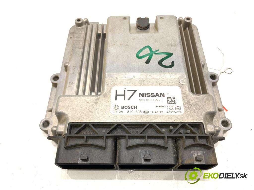 NISSAN QASHQAI J10 SUV 2012 96 kW 1.6 dCi 1598 riadiaca jednotka Motor 23710BB58E 0281019035 (Riadiaca jednotka)