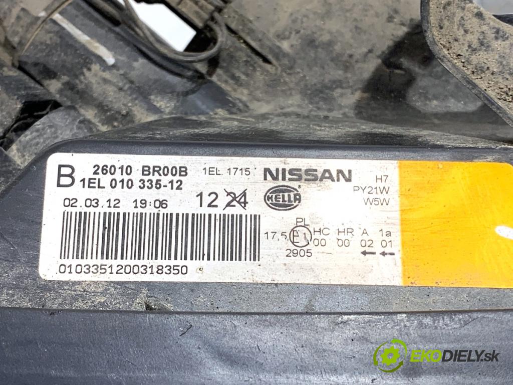 NISSAN QASHQAI J10 SUV 2012 96 kW 1.6 dCi 1598 Svetlomet pravy predný 26010BR00B