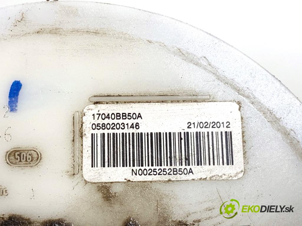 NISSAN QASHQAI J10 SUV 2012 96 kW 1.6 dCi 1598 Pumpa paliva 17040BB50A 0580203146
